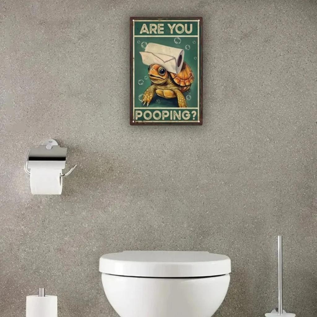 Vintage Metal Tin Sign 8x12 Inch Retro Bathroom Wall Decor Home Toilet Sign