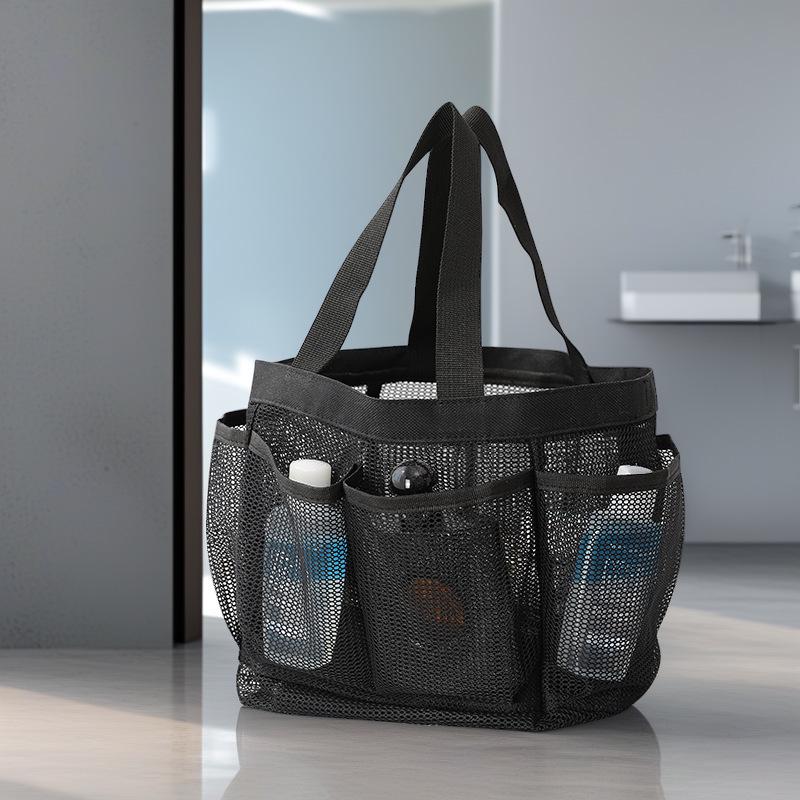 Borsa in Rete a 7 Tasche per Doccia e Spiaggia per Conservare Cosmetici