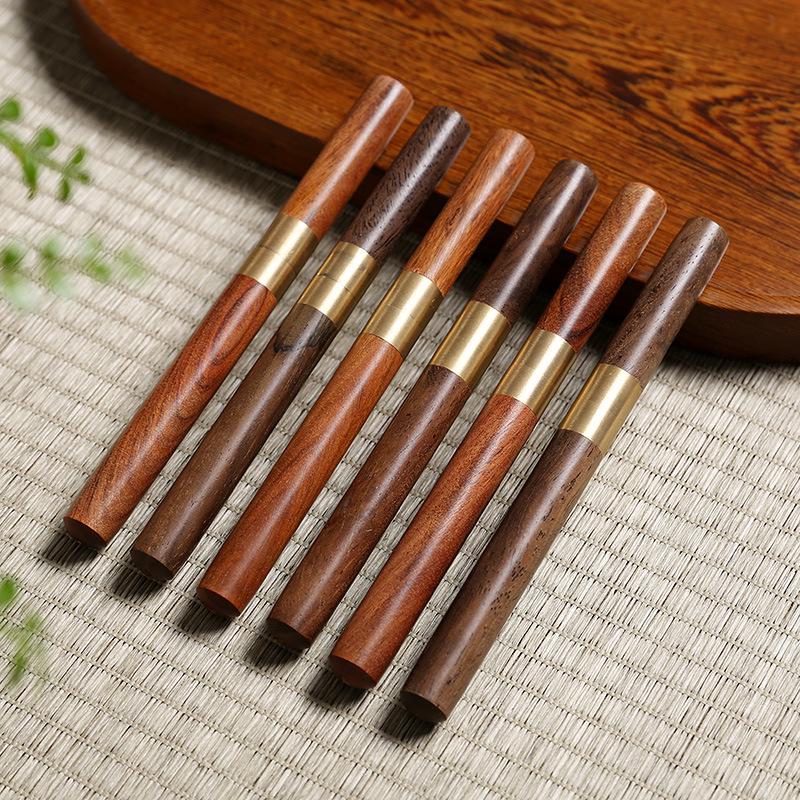 Small Ebony Rosewood Tea Knife & Needle for Pu'er Tea Ceremony with Laser Logo