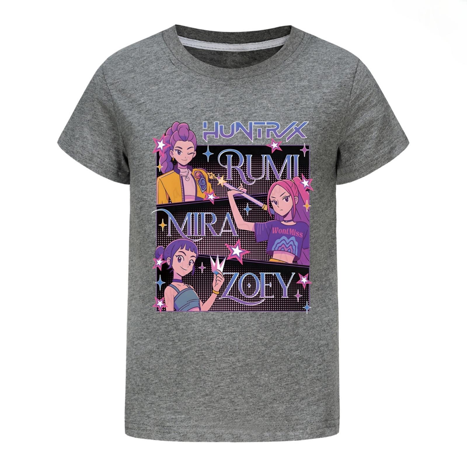 

Fashionable Round Neck Short Sleeve Work Clothes Printed Tops For KID Summer Tops 110