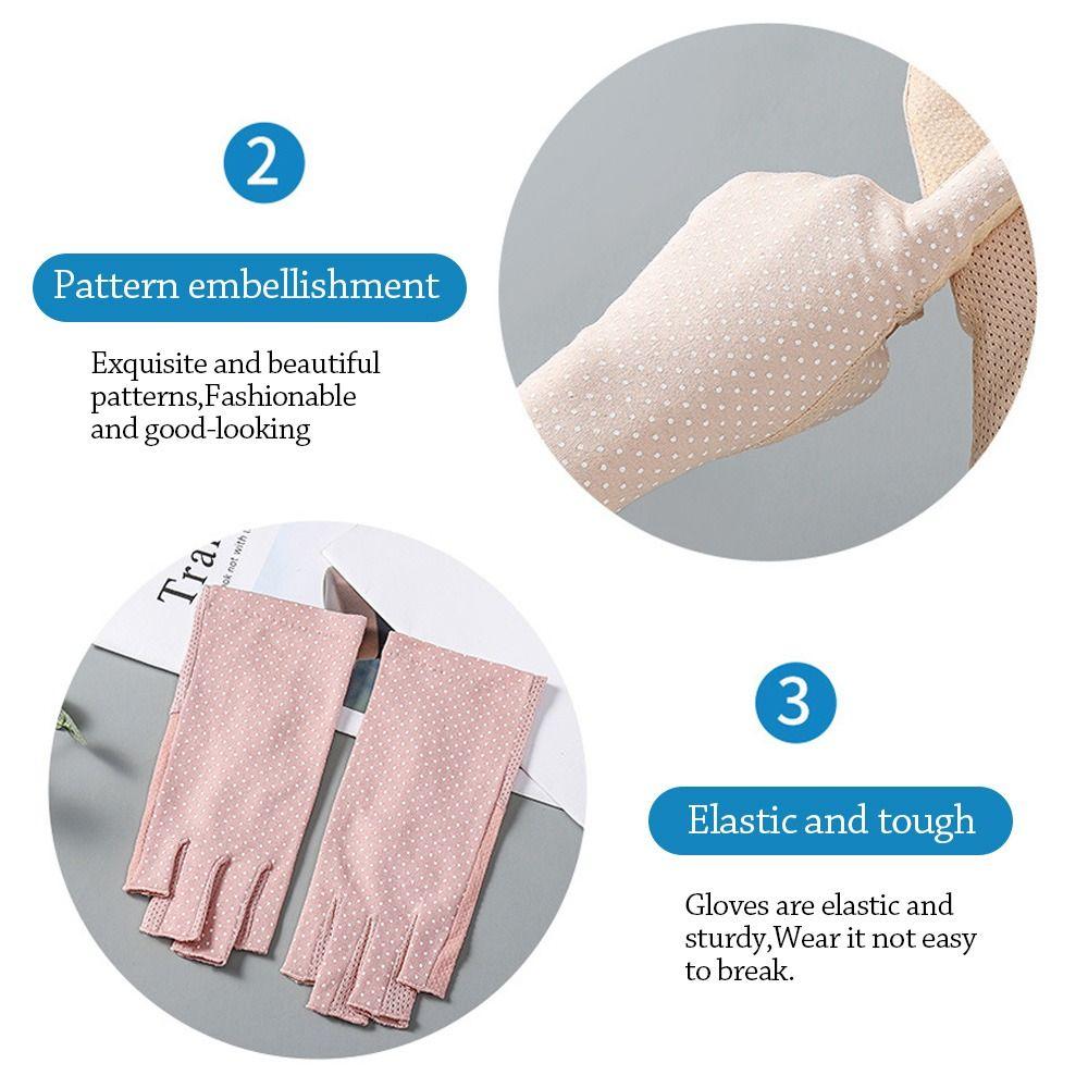 UV Protection Sunscreen Gloves Summer Anti-UV Mittens Fashion Sun Protection Gloves  Women Girls