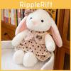White Rabbit Small Hat Floral Skirt Animal Stuffed Plush Doll Gift Pillow