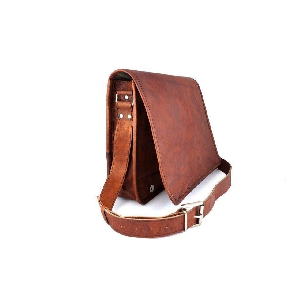 Handmade Men's Genuine Leather Vintage Laptop Messenger Briefcase Satchel Bag