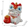 Kawaii Lucky Cat Sculpture Good Fortune New Year Cat Statue  Home Decor