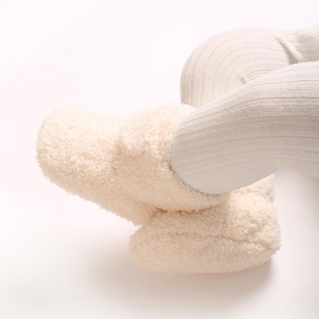 Cute Baby Winter Shoes Lined Thick Cotton Booties for Toddler Boys and Girls