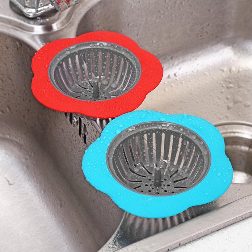 Flower Shape Bathroom Drainage Trap Not Stick Hair Catcher Trap Large Capacity Plastic Sink Sewer for Kitchen Bathroom