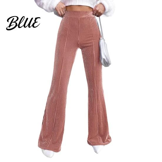 Loose Fit Women Pants Retro Corduroy Flared High Waisted Wide Leg Trousers for All-day Wear Solid Color Casual Work Travel And Daily