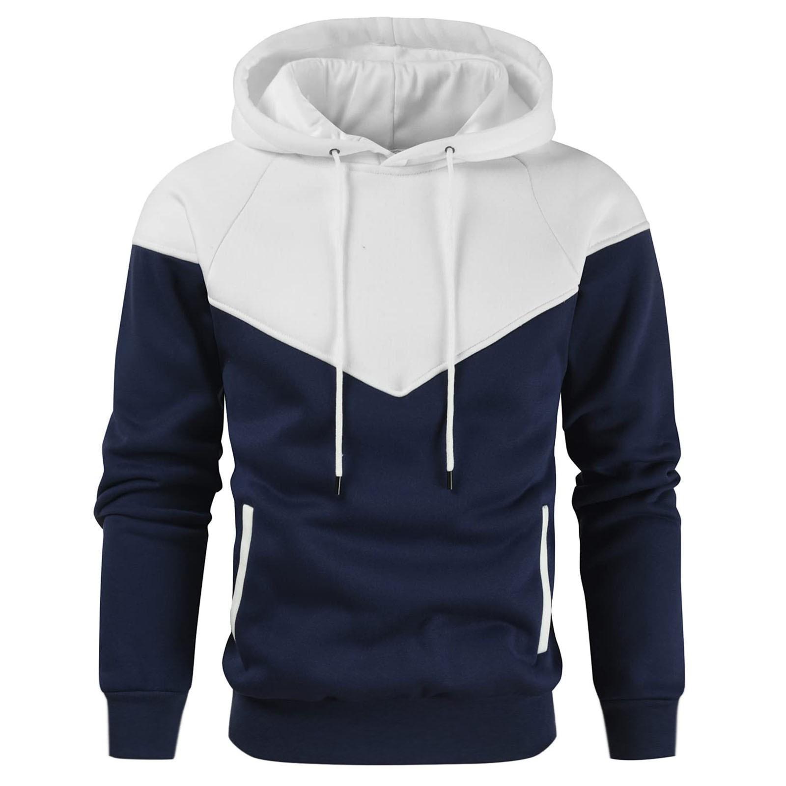 

2022 Men s Autumn/Winter Sports Fitness Hoodie Large білий