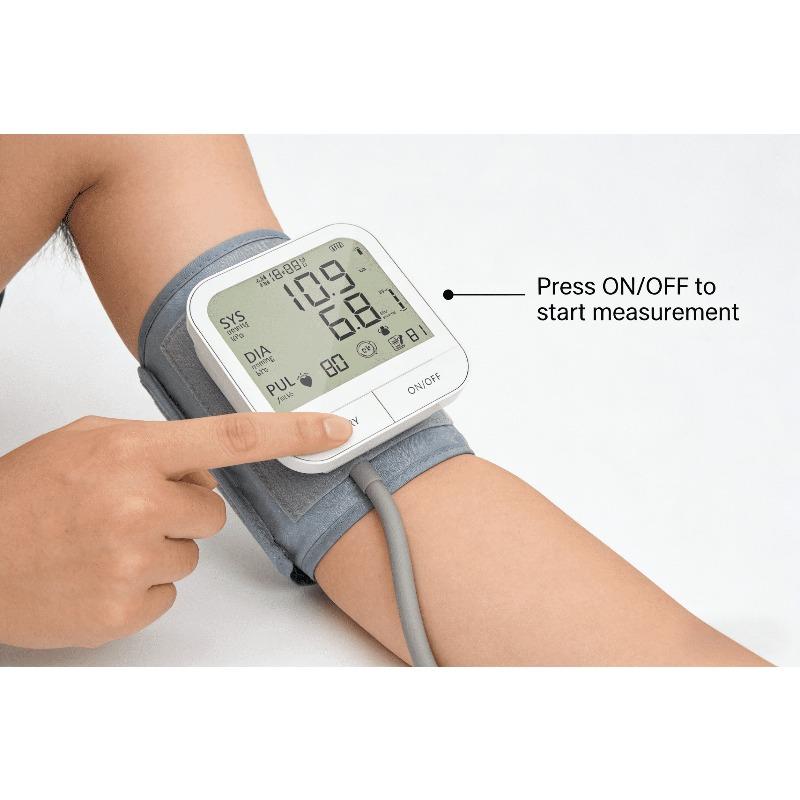 Clear-Read Upper Arm Monitor: Big Display & Intuitive Single-Button Control