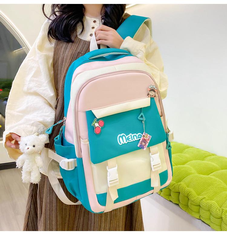 Schoolbag Female Junior High School Student Backpack Student Large Capacity Schoolbag