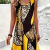 Paisley Leopard Pattern Design Quick Dry Women's Casual Tank Top Dress