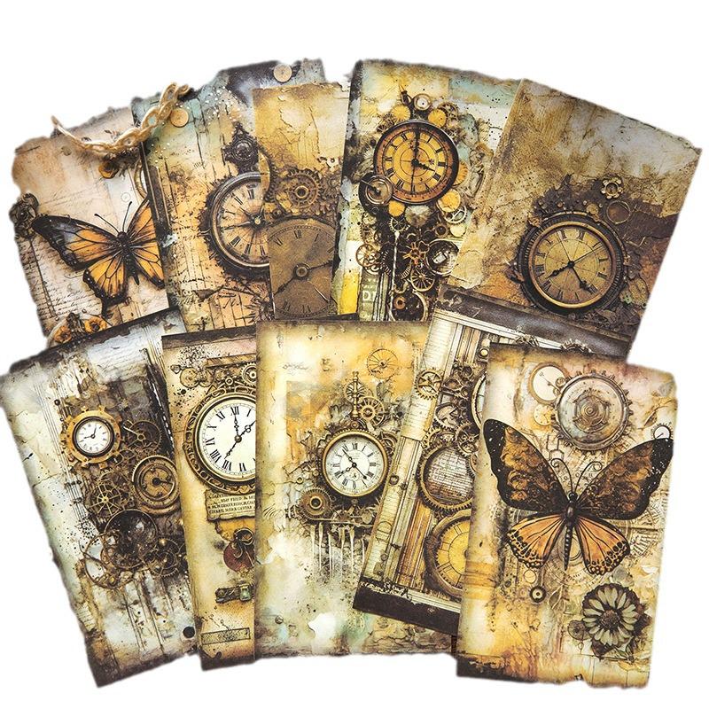 Yan Ji Retro Journal Decoration Pack: Fuyusheng Huashi Series, 40 Sheets, 6 Styles Available.