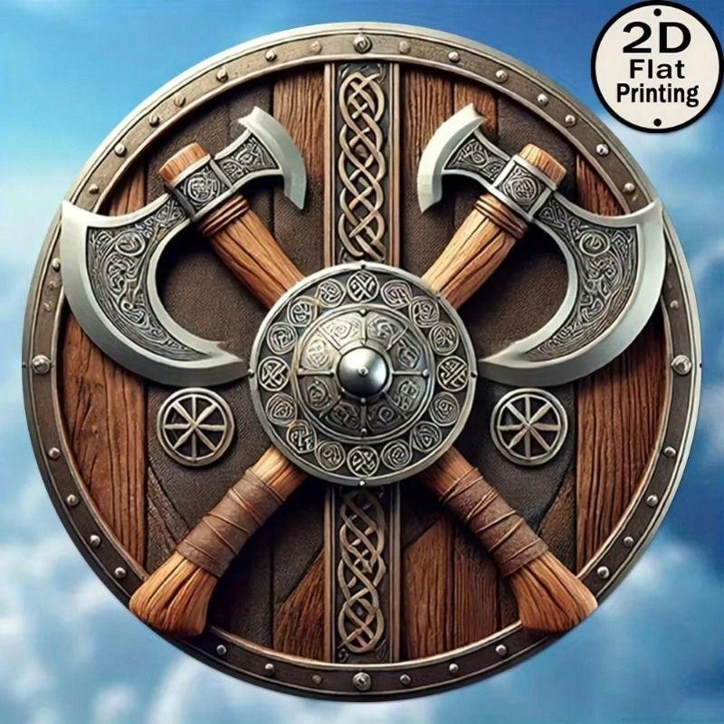 Round Metal Tin Sign Wall Art Home Living Room Office Cafe Decor 20x20cm