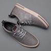 High Quality Leather Fashion All Black Sneakers Men Zapatos Hombre Men Casual Flats Shoes 2024 New