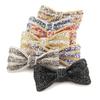 Men Bow Tie Adjustable Fit Shiny Rhinestone Design Neck Tie Weddings Groomsmen Business Formal Occasions Accessories