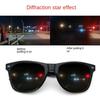 3D Heart Effect Diffraction Glasses Women Sunglasses Rectangle Rainbow Kaleidoscope Festival Party Style Eyewear Clear/Gray Lens