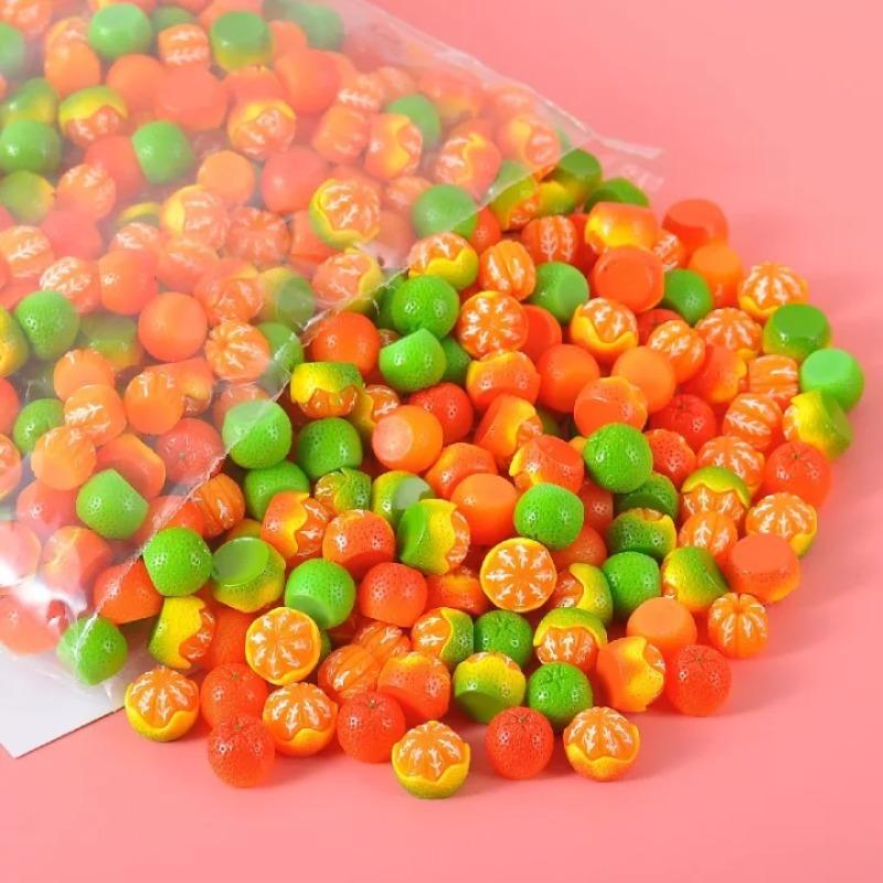 Mini Resin Orange Simulation Fruit DIY Jewelry Accessories for Hair Clips Phone Case Invitation Letter Christmas Ornaments