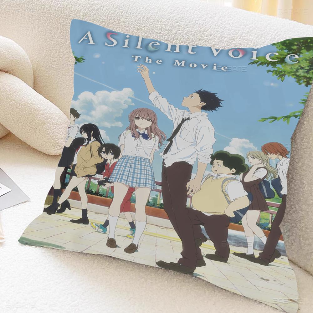 A Silent Voice Pillow Anime Pillow Sofa Bed Head Pillow Cover Cushion Cover 45x45 Cm Fashion