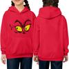 Children's Long-sleeved Loose-fitting Pullover Hoodie With Drawstring And Solid Color