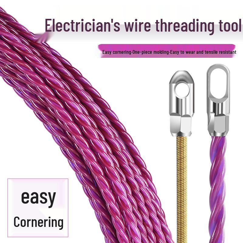 New Electrician Wire Puller & Threader Tool - Steel Cable Leader for Network & Conduit Installation.