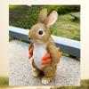 Cute 19.5cm Resin Rabbit Figurine, Garden Decoration, Animal Ornament, Outdoor Decor