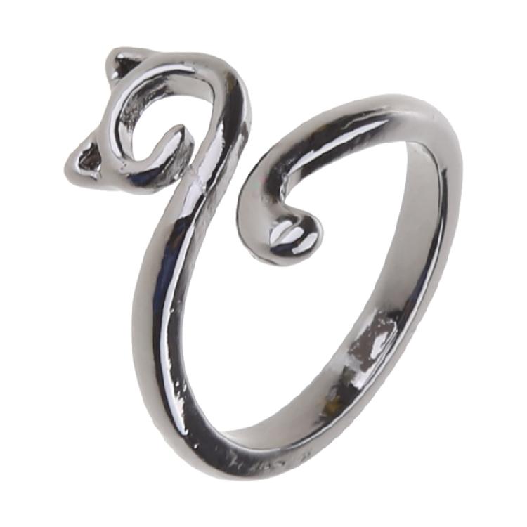 Cat Adjustable Rings for Women Crochet Tension Regulator Finger Ring Unique