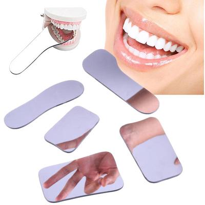 5PCS/SET Stomatológia Ortodontická zrkadlová fotografia Obojstranné zrkadlá Dentálne nástroje Materiál skla Intraorálny reflektor