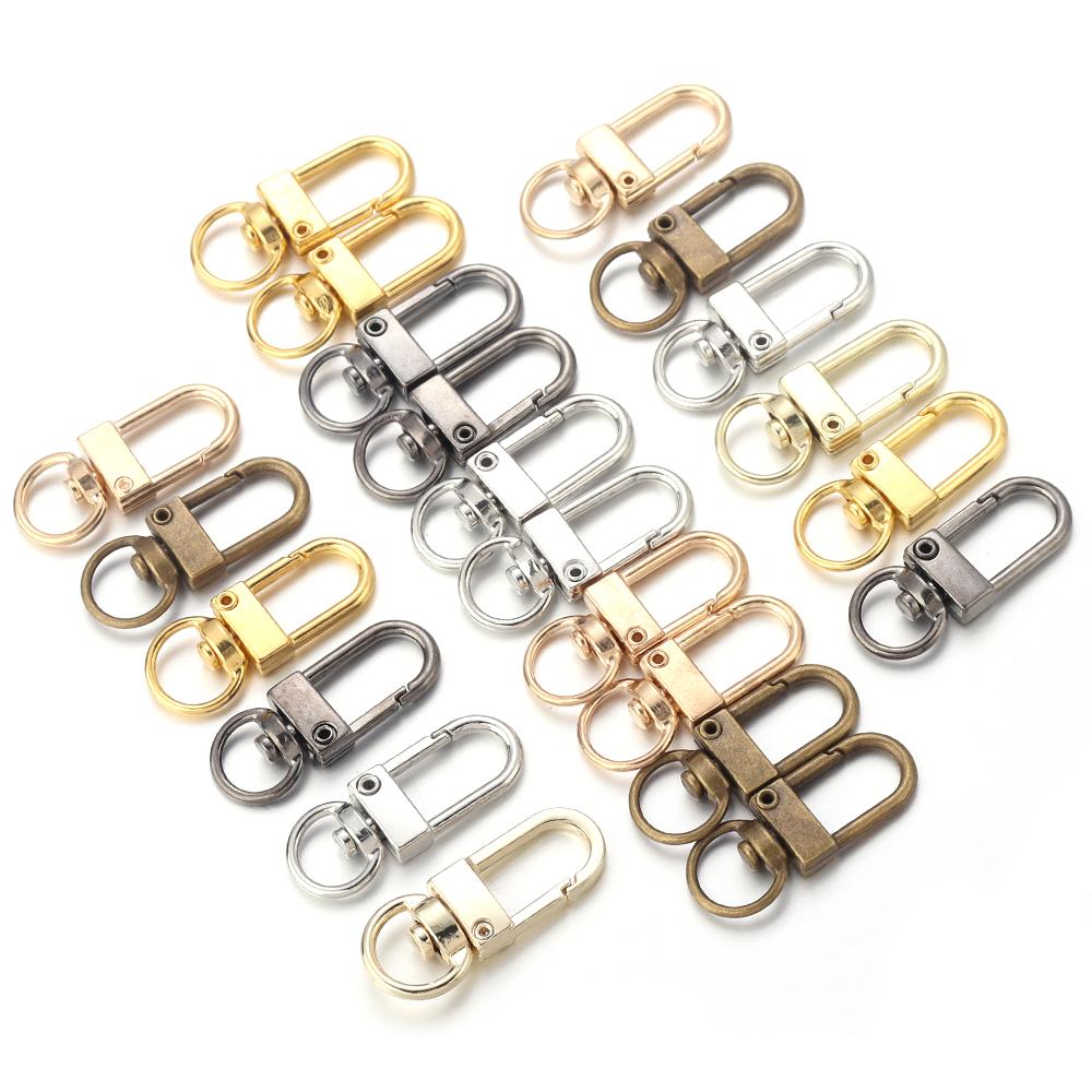 5pcs/Lot 32x12mm Gold Silver Plated Snap Lobster Clasp Hooks Jewelry Findings DIY Keychain Neckalce Bracelet Supplies Wholesale