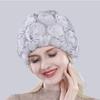 New Arrival Flowers Real Fur Hats Winter Russian Women Natural Rex Rabbit Fur Caps Lady Genuine Rex Rabbit Fur Beanies Cap