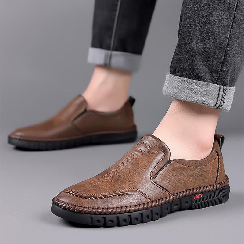 Fashion Comemore Men Loafers Lightweight PU Leather Business Shoes Men's Sneakers British Low-top Casual Shoe Fashion Work Moccasin Shoe