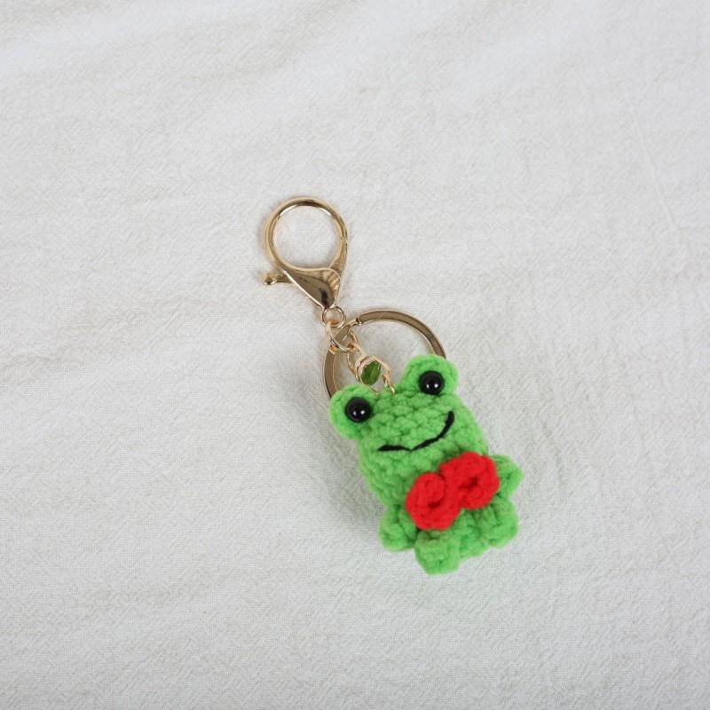 Mini Animal Doll Series Crochet Keychain Knitted Small Rabbit Doll Keyrings Mini Puppy Cute Keychain Custom Accessory