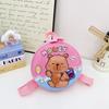 School Bag New Cartoon Hard Shell Small Round Bag Kapibara Cute Eggshell Small School Bag Boys and Girls Snacks Backpack