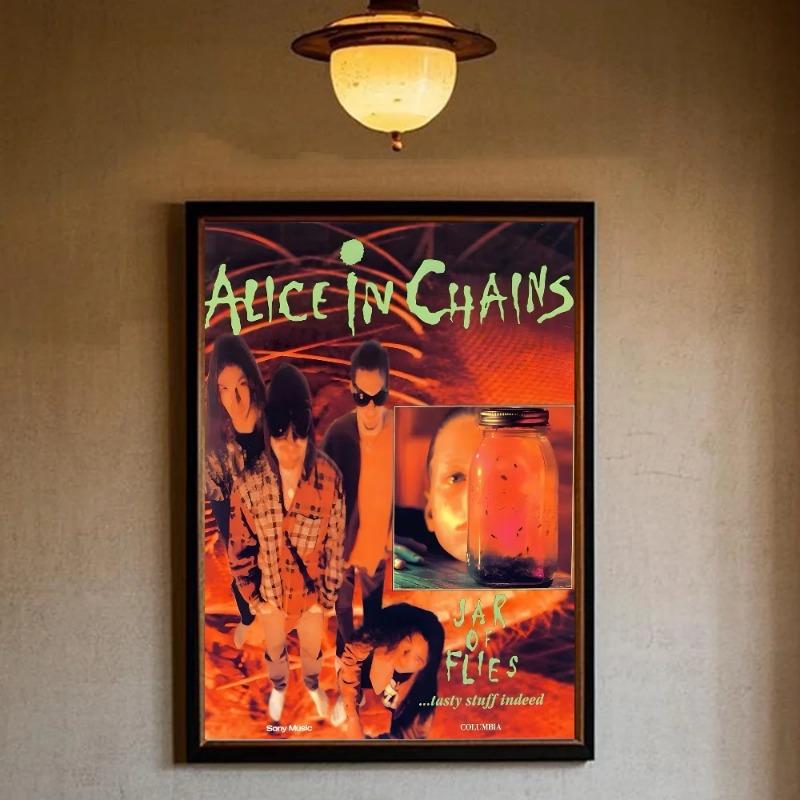 Retro Music Alice In Chains Poster HD art sticky wall waterproof home living room bedroom bar aesthetic decoration