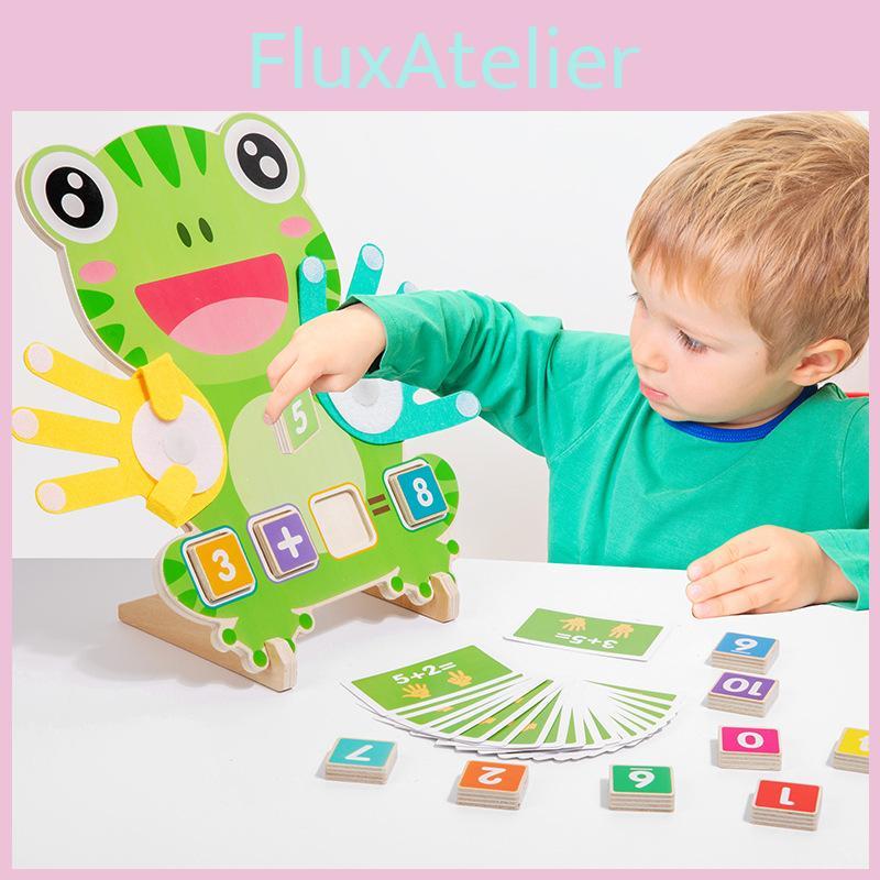 Wooden Educational Toy For Kids Frog Number Math Puzzle For Early Learning