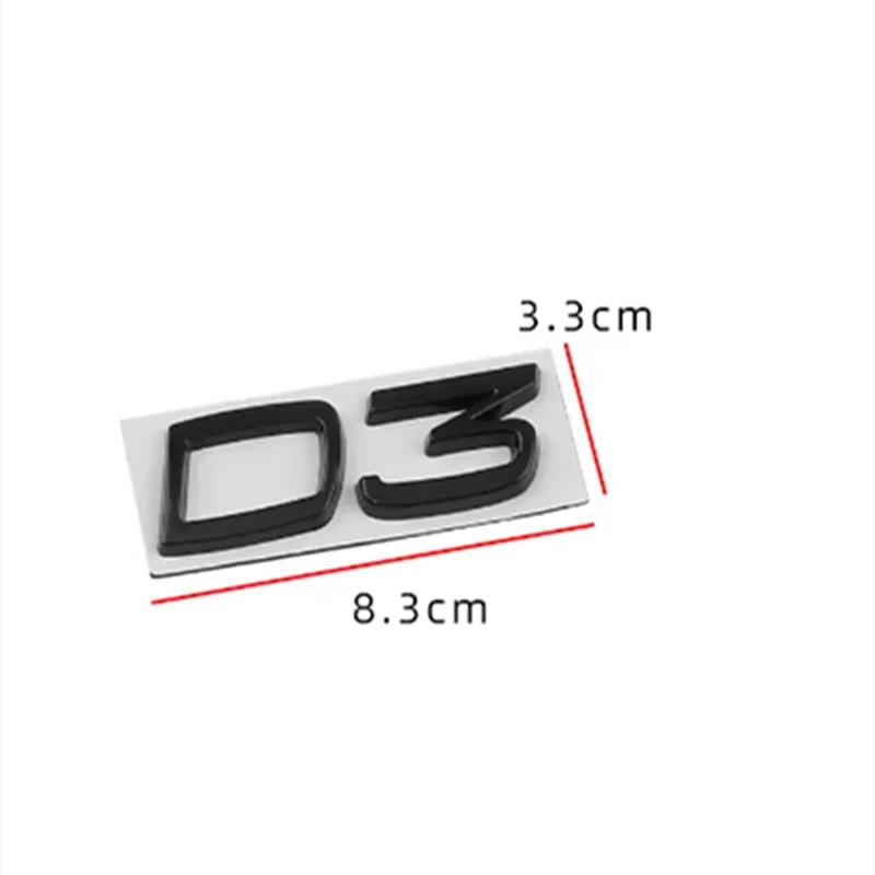 3D ABS Auto D2 D3 D4 D5 D6 D7 Letter Logo Badge Embleem Decal Sticker Voor Volvo S40 S60 S80 S90 XC40 XC60 XC90 Accessoires