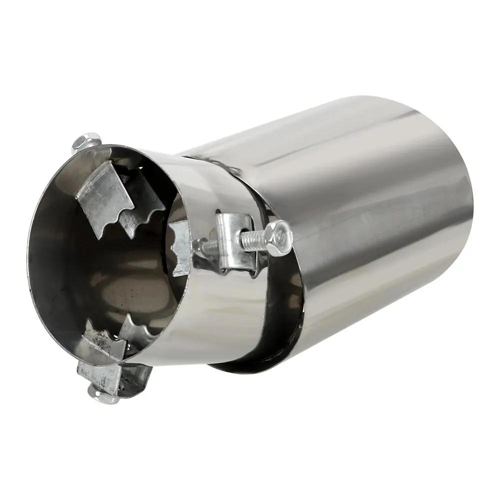 Universalt Bil Bakre Rundt Eksosrør Hale Lyddemper Tips Krom Rustfritt Stål Bil Lyddemper Tips Erstatning Biltilbehør