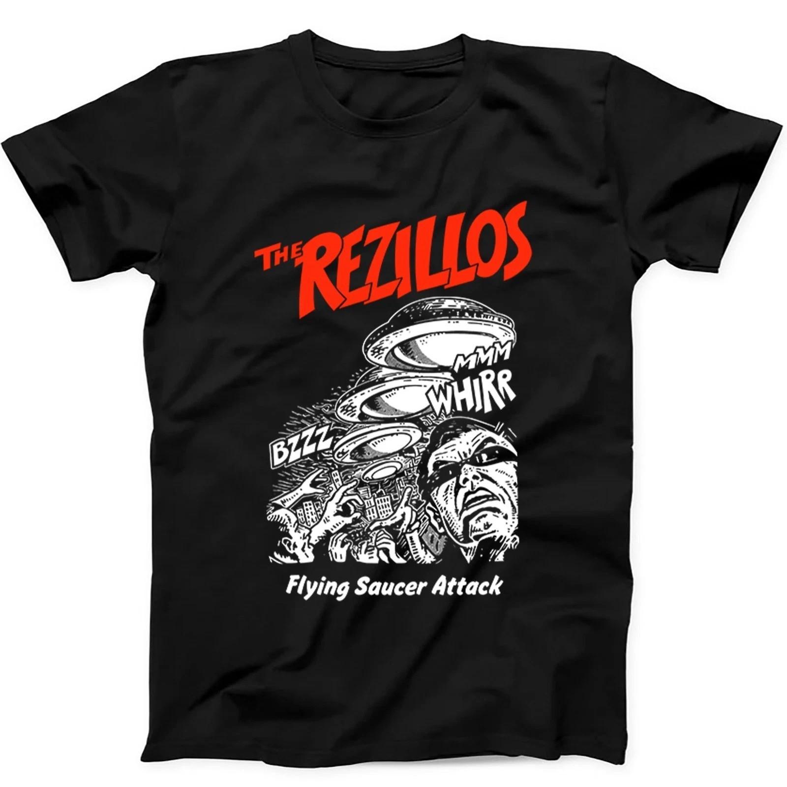 The Rezillos Flying Saucer Attack Punk Rock Music Gift Tee Black T Shirt BL2251 M
