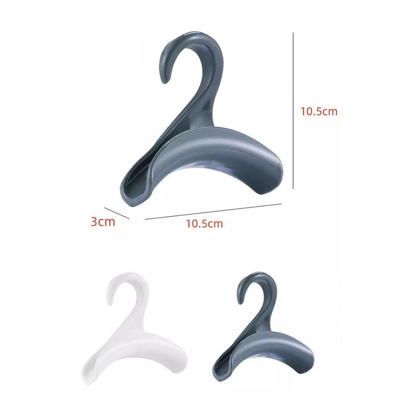 5Pcs Widen Plastics Hanger Connection Hook Stackable Space Saving Storage Multifunctional Bag And Hat Hanging Rack