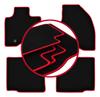 Velours-Fußmatten mit rotem Rand für: Ford Explorer MK5 SUV (2010-2019)