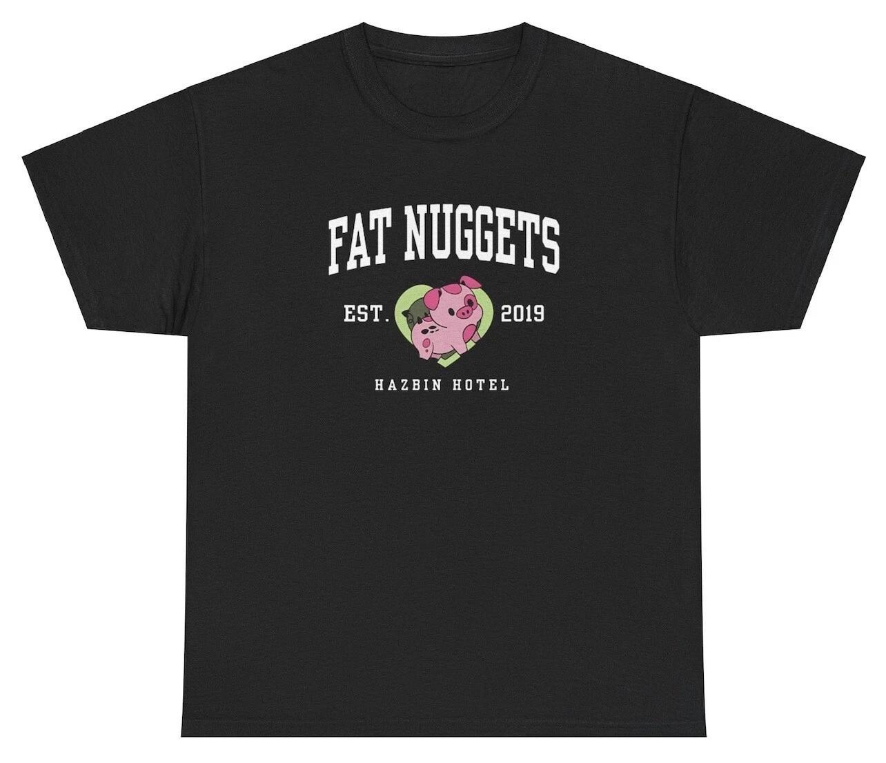 Футболка с принтом Fat Nuggets Персонажи Hazbin Hotel Аластор Радио-демон Мерч Подарок M