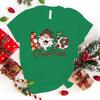 Fashion Christmas Love Santa Claus Print T-Shirt Girl T Shirt Soft Print Top Unisex Tee Clothing Casual O-Neck Short Sleeve