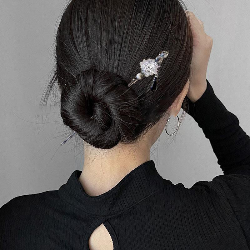 

1 шт. классическая элегантная высококачественная изысканная красивая палочка для волос с кисточкой для мытья чернил