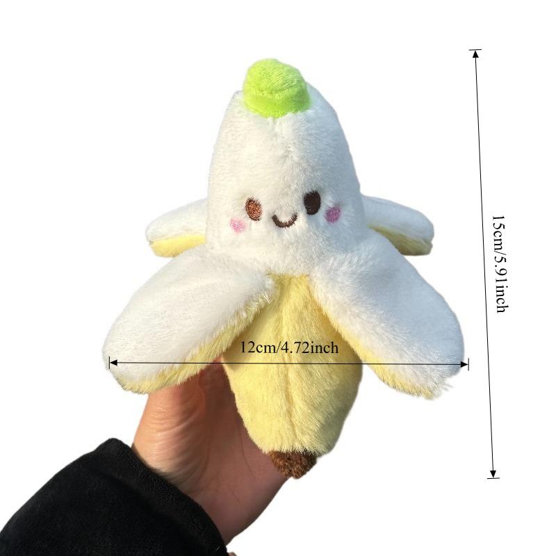 

Creative Banana Shape Plush Dolls Pendant Kawaii Fruit Keychain Backpack Accessories Handbag Decoration Birthday Present For Women Present