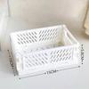 Collapsible Crate Plastic Folding Storage Box Basket Utility Cosmetic Container Desktop Holder Home Use School Desk Storage Box