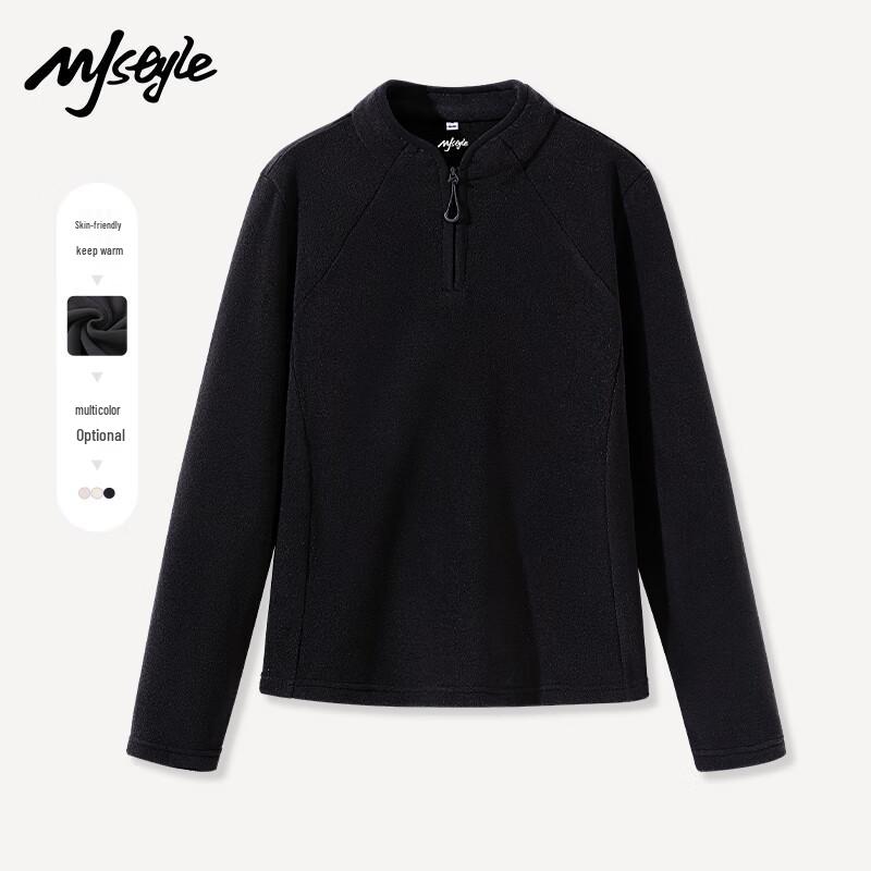 MJ STYLE Women's Half-Zip Fleece Sweatshirt