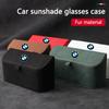 High-Quality Suede Car Sun Visor Glasses Box Car Badge Sunglasses Clips Glasses Box For BMW X1 X2 X3 X5 X4 X6 X7 G30 G20 G32 G11 QH9