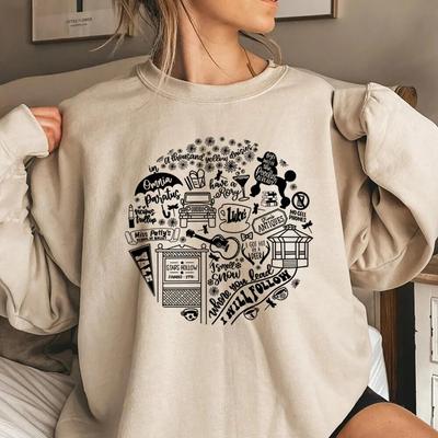 Gilmore Girl Sweatshirt Vintage Stars Hollow Hoodie Rory Lorelai Gilmore Sweater Luke's Diner Crewneck Sweatshirts Gift for Fans Unisex Hoodie