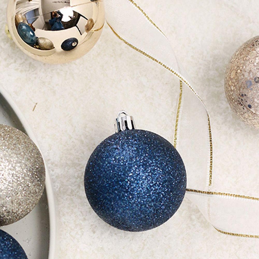 12pcs Plastic Electroplated Christmas Hanging Balls 6CM Merry Christmas Tree Decor  Party Favors