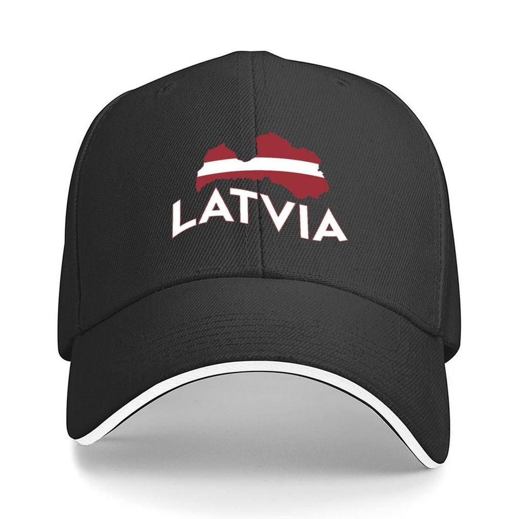 Playful Latvian Flag and Map Baseball Cap Sun Cap Golf Wear party Hat custom Hat Women's Hats 2025 Men's