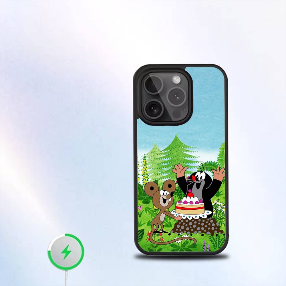 Cartoon Littles Mole Phone Case For iPhone 16,15,14,13,12,11,Pro,Max,Plus,Mini,SE New Magsafe Magnetic Wireless Charging